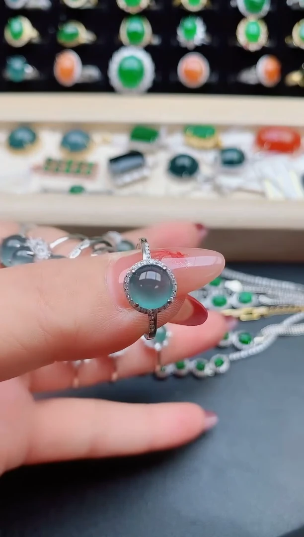 【闪购商品】翡翠戒指银S925镶嵌50805