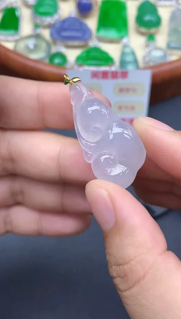 颈饰18K金镶嵌翡翠69-中国好珍宝