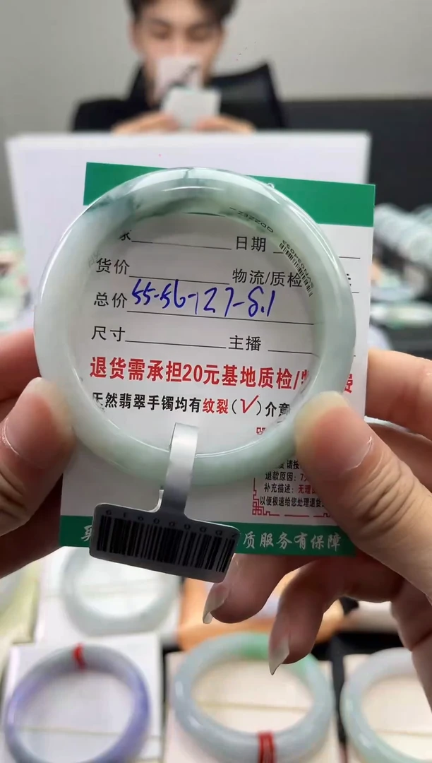 未镶嵌手镯翡翠翡翠10  正圈55