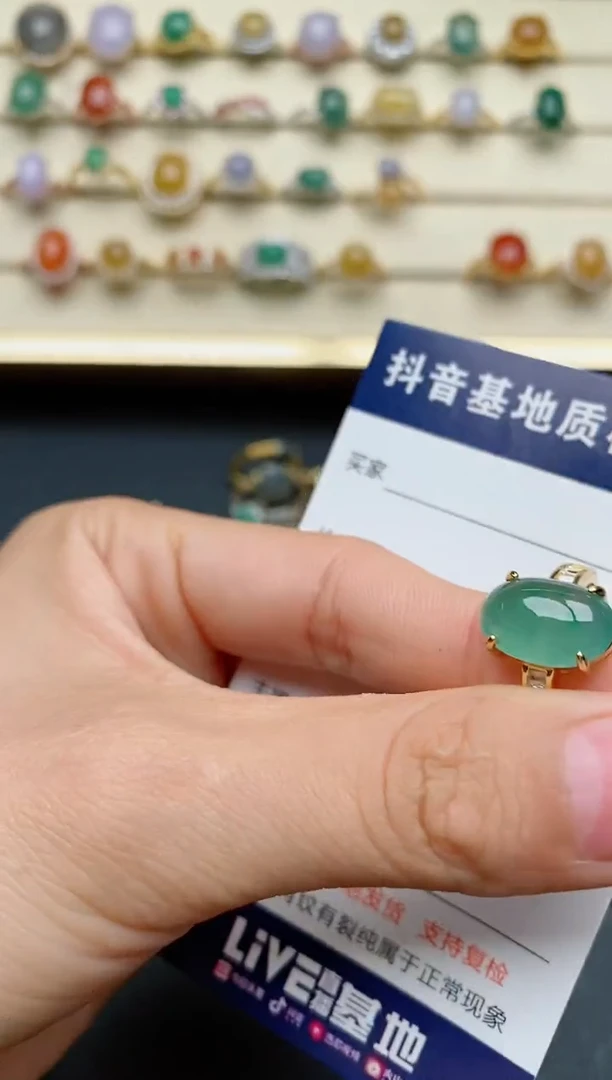 【闪购商品】翡翠戒指银S925镶嵌.........