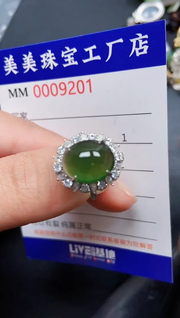 翡翠银S925镶嵌颈饰9201