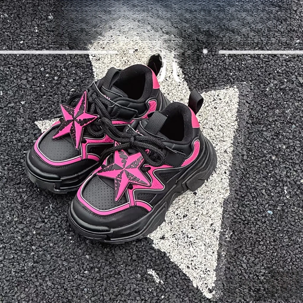 【潮酷女童】9872加棉运动老爹鞋女童时尚加绒高帮冬季