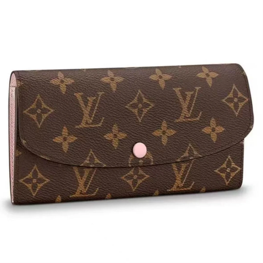 99新 LouisVuitton/路易威登  LV老花粉豆豆钱包