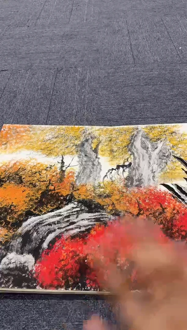国画杜明华-国画胡杨册页
