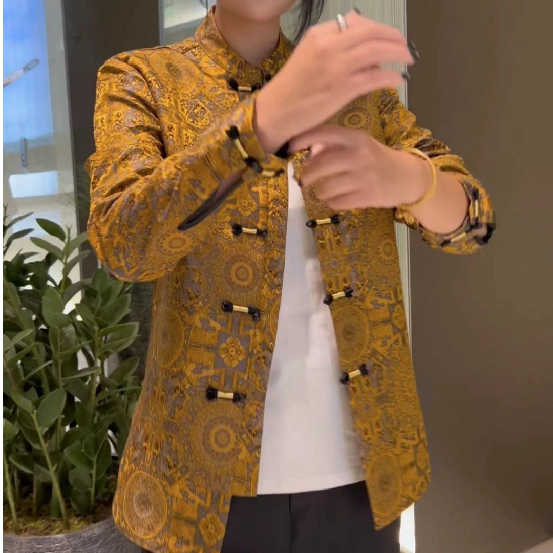 88205 551男士新款时尚潮流休闲唐装外套