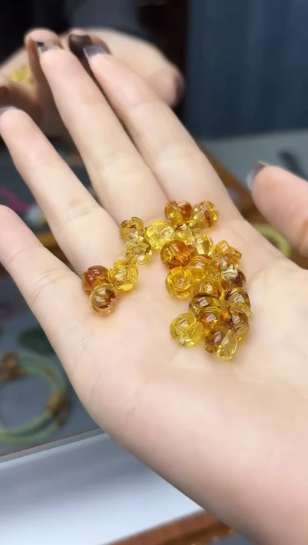 裸石琥珀未镶嵌琥珀桂花配饰GW多样性发其一