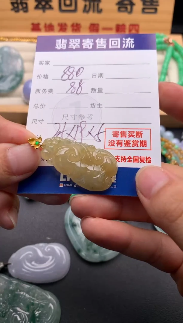 颈饰18K金镶嵌翡翠10144313