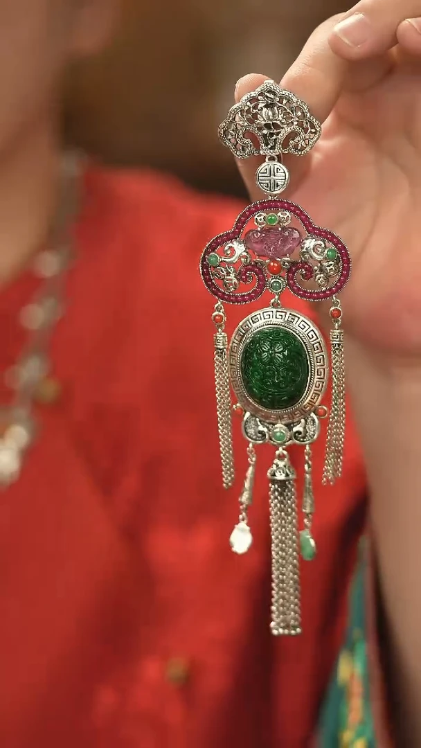 【闪购商品】翡翠吊坠(不含链)银S925镶嵌新款