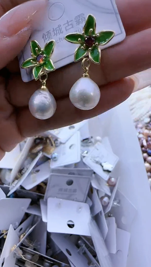 【闪购商品】淡水珍珠耳饰银S925镶嵌693