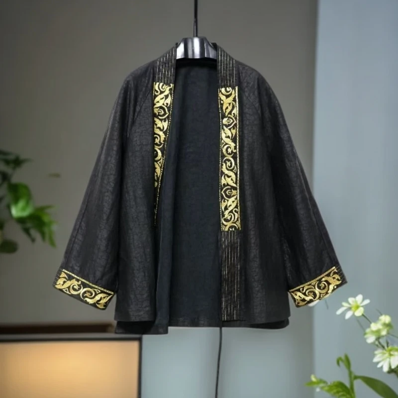 【娇娇美娇】娑尔香云纱金线刺绣外套SJ2WB03601