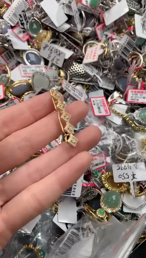 银S925镶嵌戒指翡翠111  2