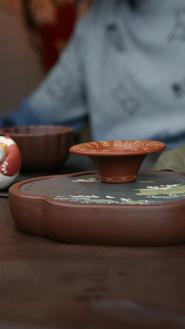 九隐茶器茶漏茶宠摆件