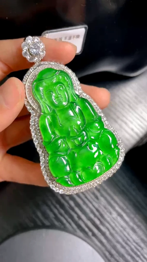 【闪购商品】翡翠吊坠(不含链)银S925镶嵌吊坠