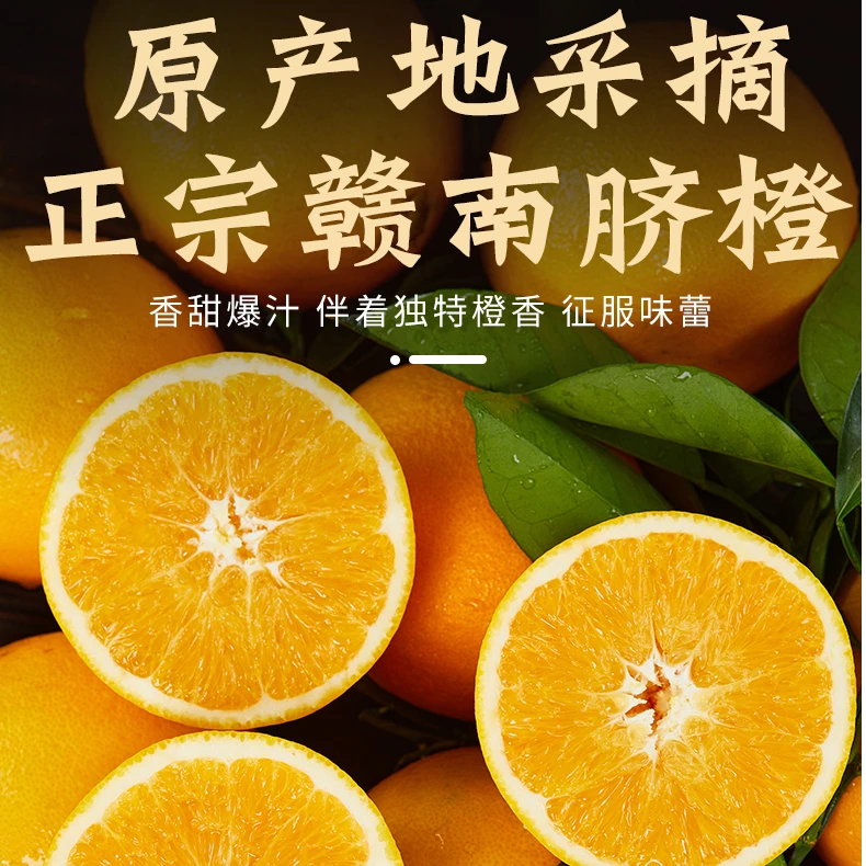 正宗江西赣南脐橙甜橙子现摘新鲜水果产地直发