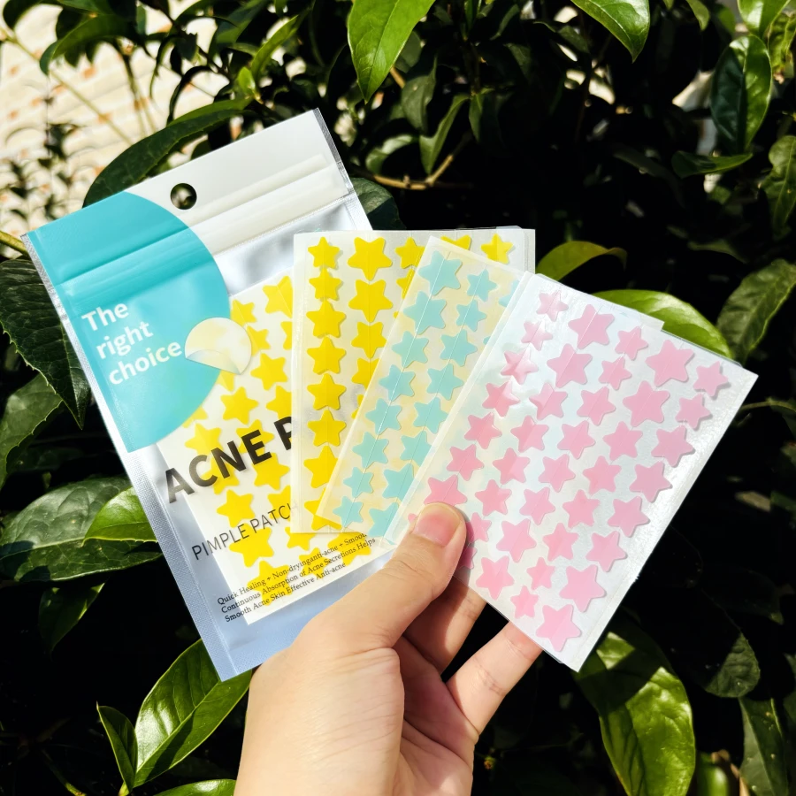 彩色星星痘痘贴可化妆遮瑕贴水胶体祛痘贴吸脓痘痘贴便携包装热卖