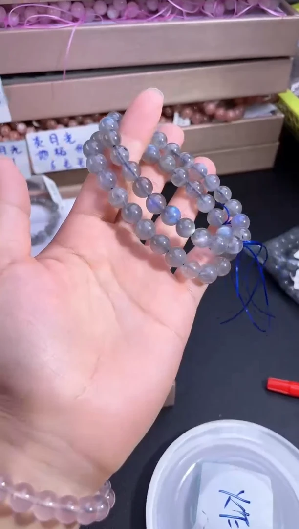 【闪购商品】月光石手链未镶嵌33多样性发其一灰月光