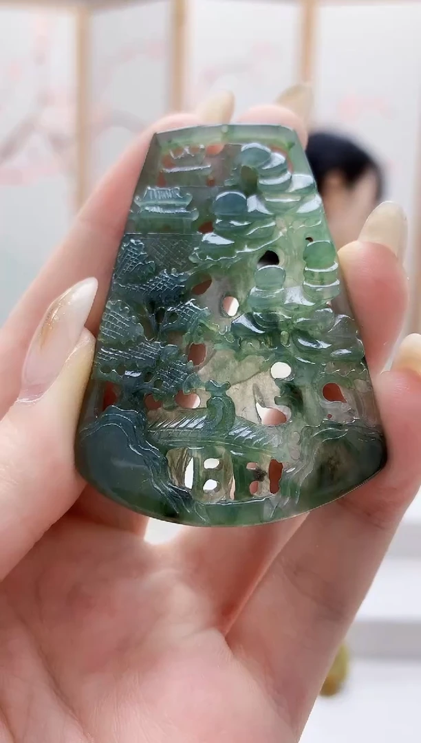 未镶嵌定制翡翠3495jw-毛货挂件19