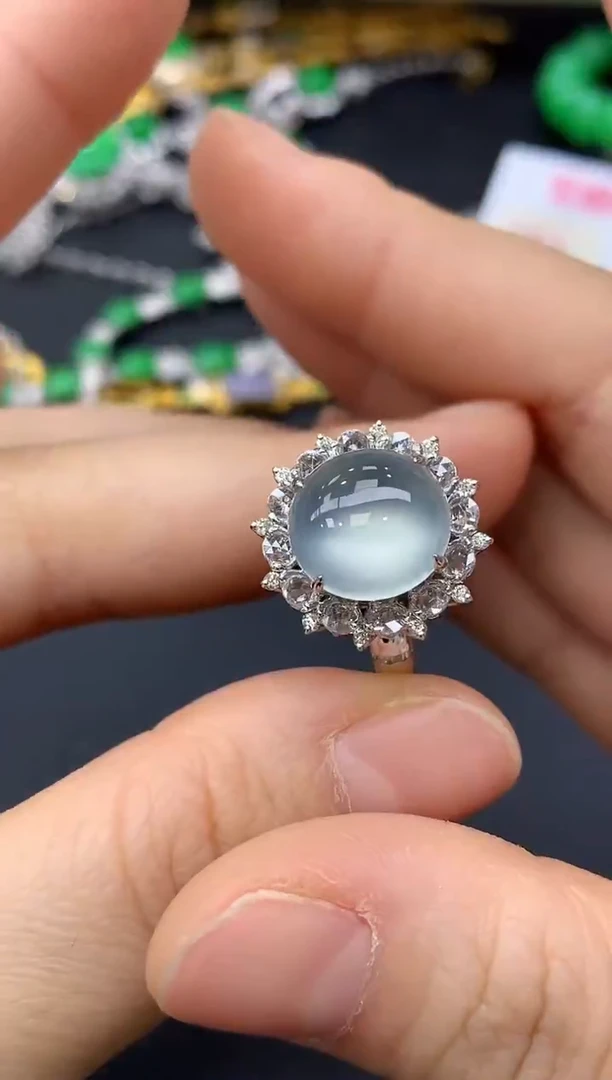 18K金镶嵌戒指翡翠571-中国好珍宝