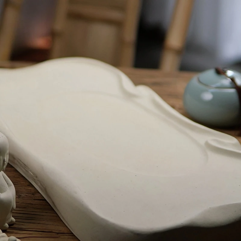 冰清玉洁干泡吸水茶盘中式仿古非遗手工雕刻茶室书房桌面摆件茶玩