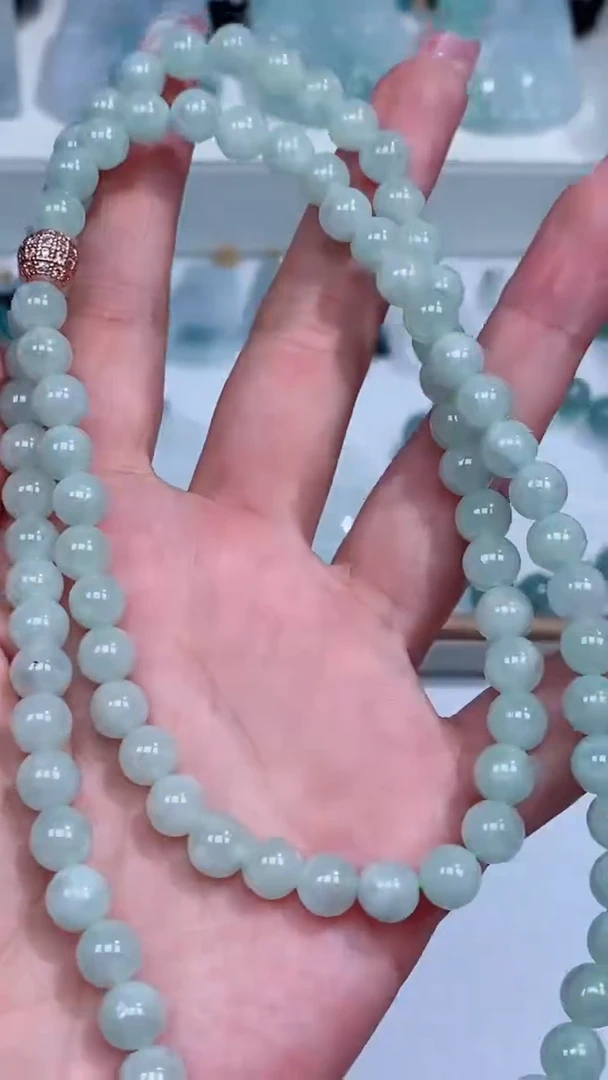 翡翠未镶嵌颈饰珠链