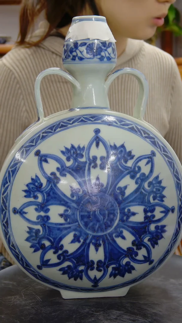 瓶青花抱月瓶#B0019#