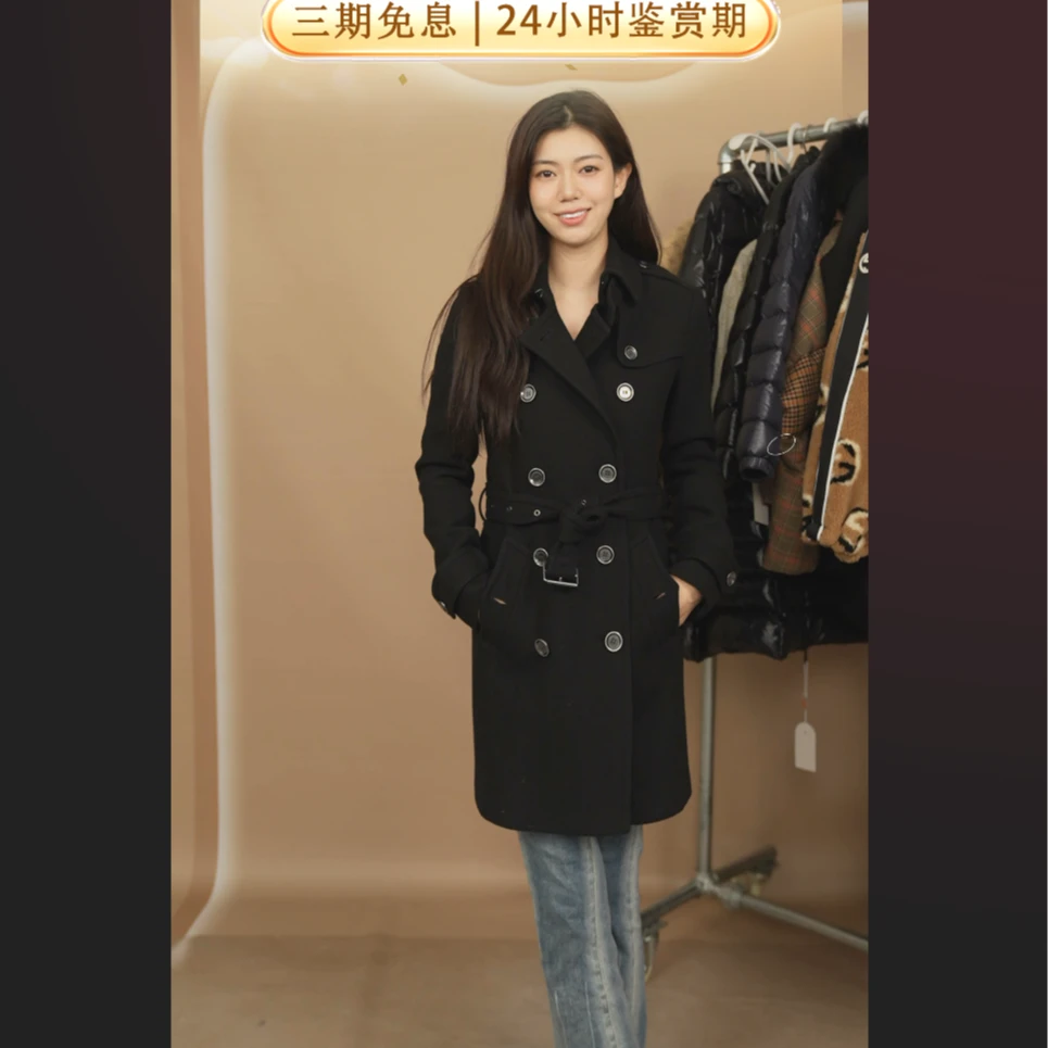 95新 BURBERRY/博柏利 麦殿/大衣黑色/230730VGLVH20
