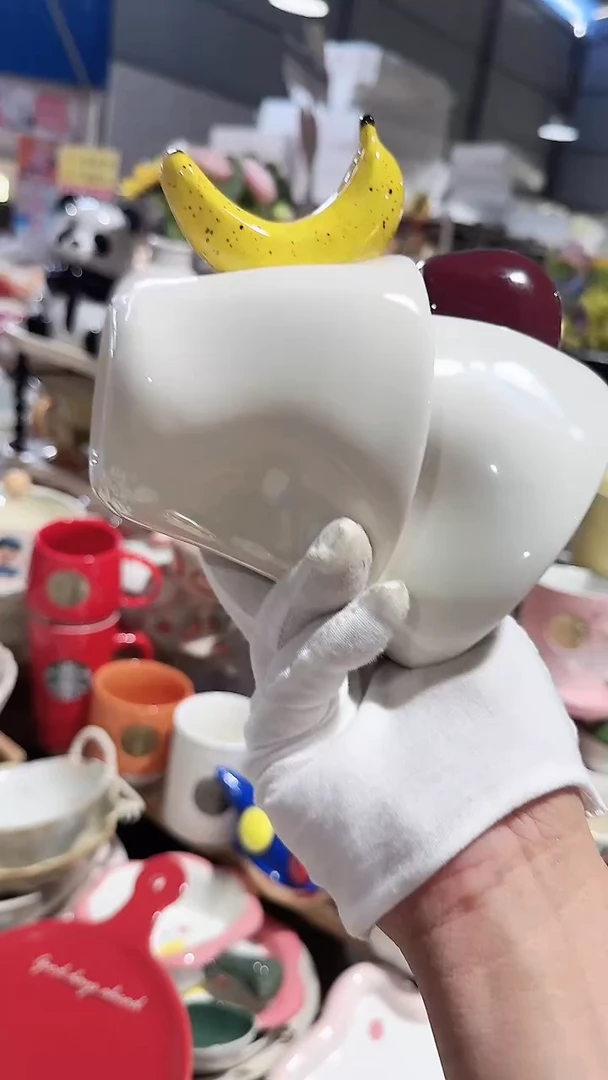 碗2个杯 香蕉和苹果 微瑕凑满20元包邮