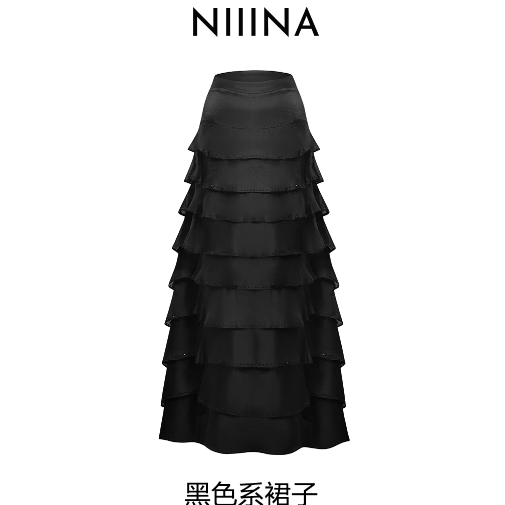 NIIINA 小众半身裙不规则气质时尚百搭夏季9262H