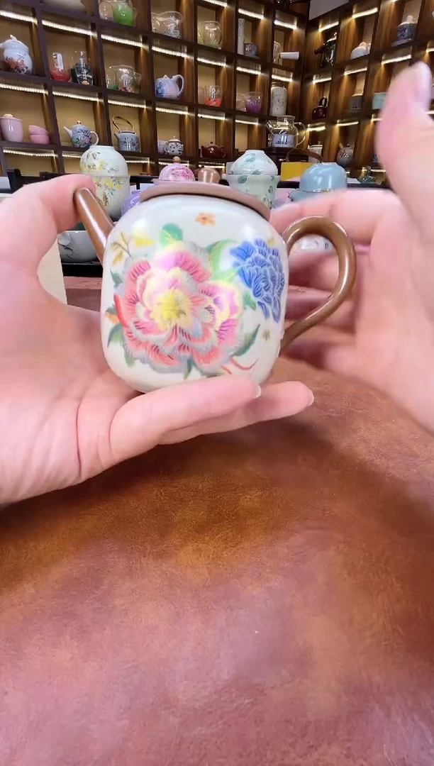 刺绣牡丹壶单壶............
