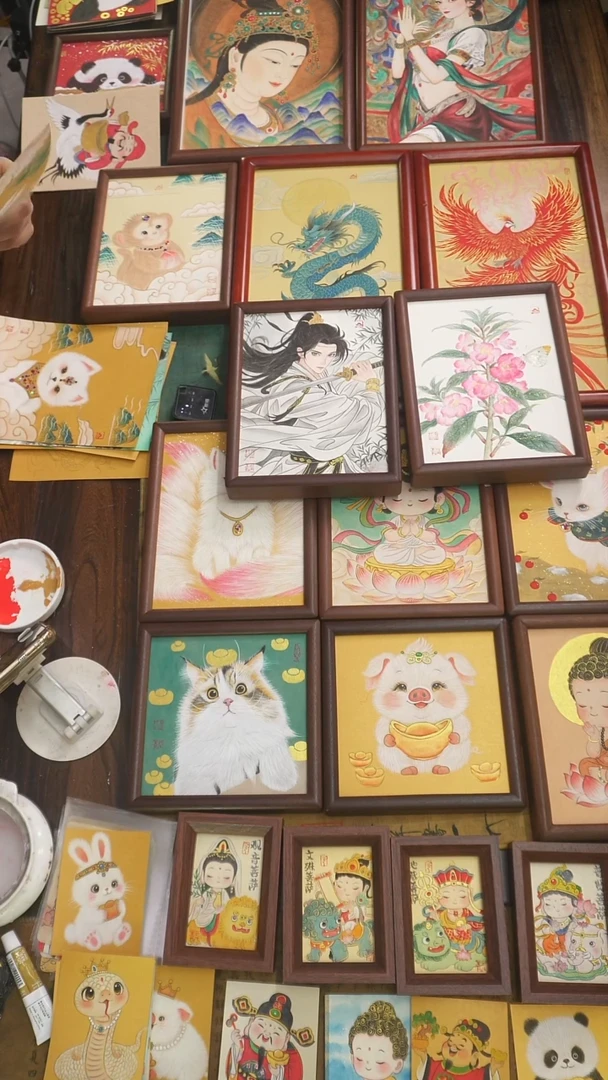 国画定制迷你小鸟套装1111116