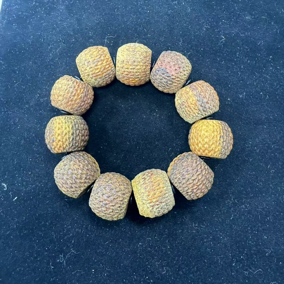 B228海南降真香黄药膜文玩手串25mm