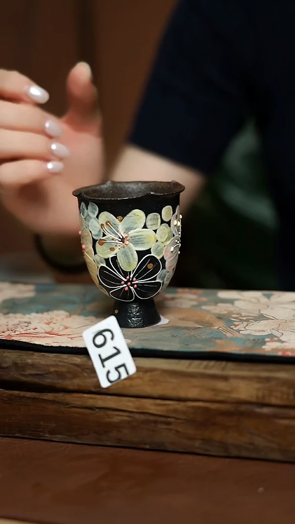 花满溪-黑色高足主人杯
