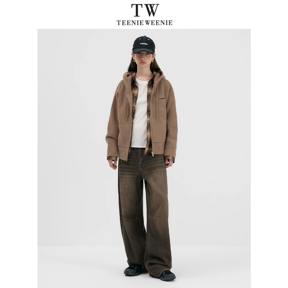 Teenie Weenie小熊男装休闲连帽刺绣骨感舒适保暖毛衣TNCK258902U