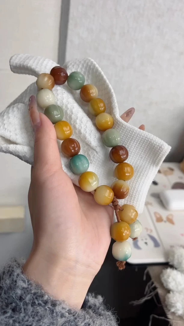 【闪购商品】菩提根/象牙果手串m604玉化鲨鱼背14mm手持