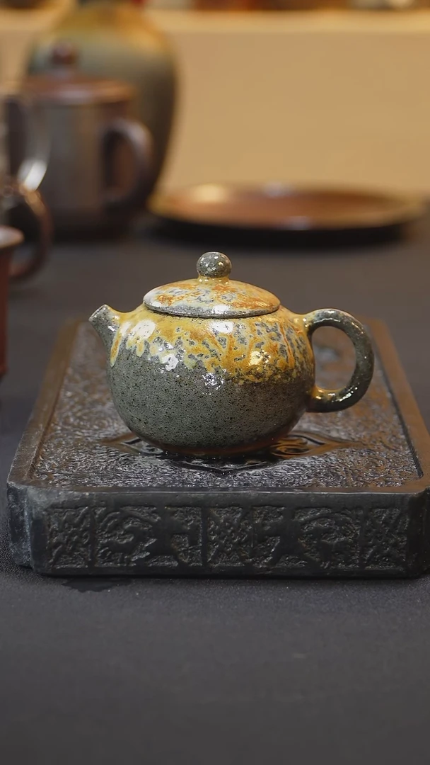 茶壶紫砂纯自然柴烧