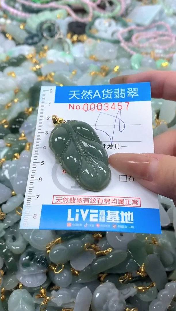 颈饰未镶嵌翡翠净货挂件-3457