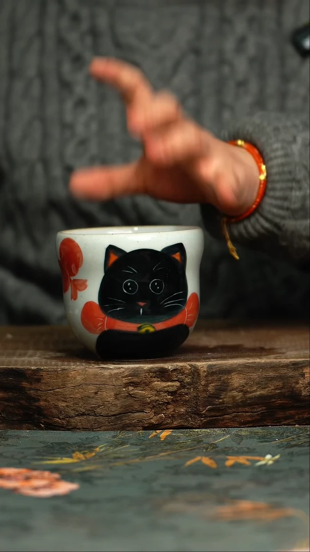 【闪购商品】杯釉下彩手工手绘同款陶器