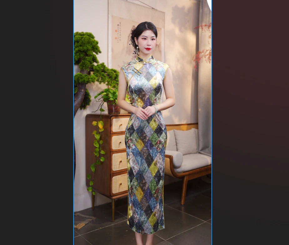 初栗 2025新款改良旗袍气质日常优雅经典旗袍修身复古显瘦