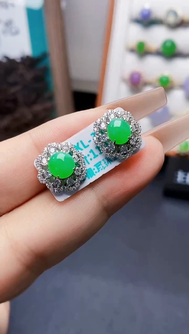 银S925镶嵌戒指翡翠1030