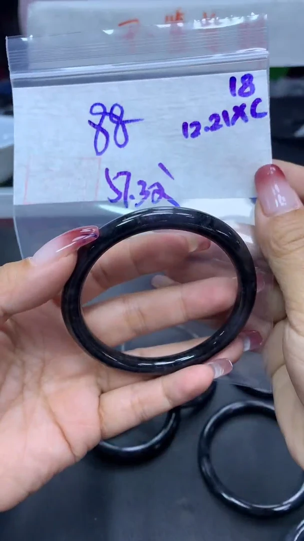 未镶嵌定制翡翠18叮当57.3纹+88元+拍一发一