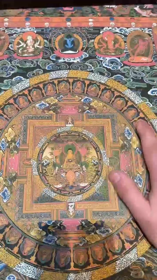 卷轴画【主播精品】高端卷轴画——唐卡AA152曼茶罗