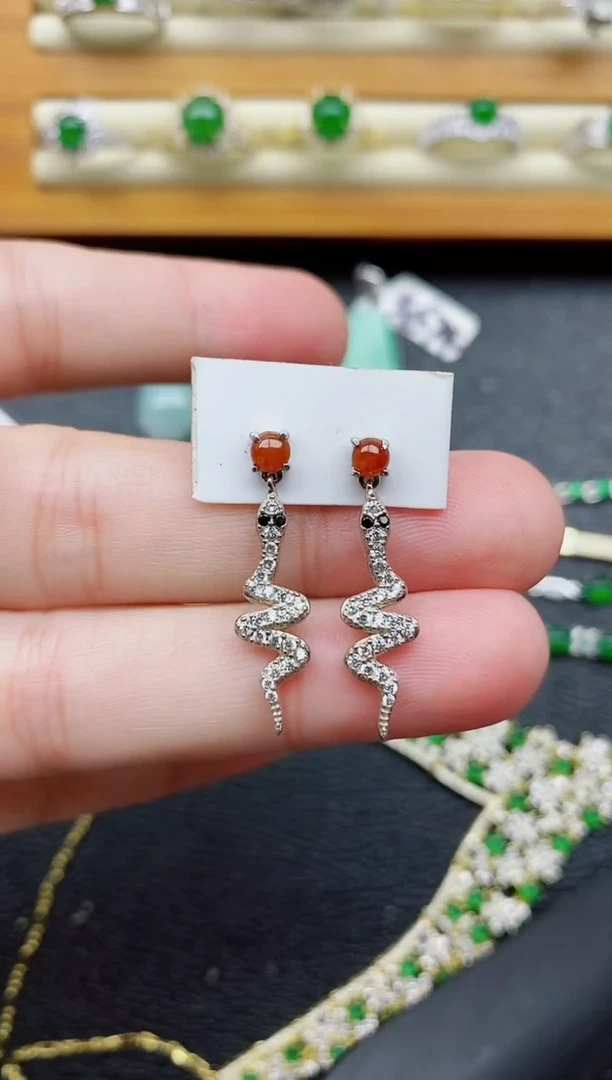 银S925镶嵌戒指翡翠1