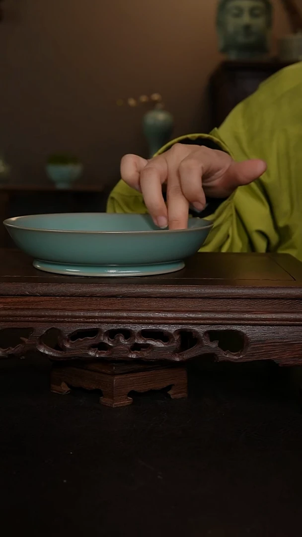 摆件瓷仿古手工圆洗