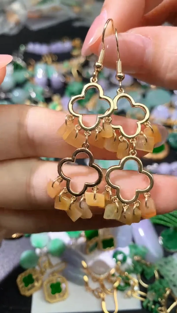 未镶嵌翡翠耳饰耳坠