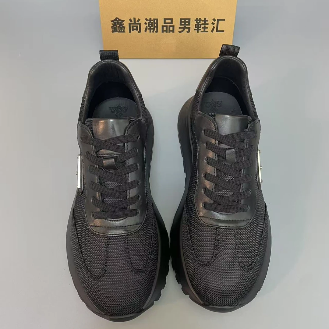 D2693-55广州科技布面料时尚百搭休闲运动鞋男士鞋舒适夏季透气