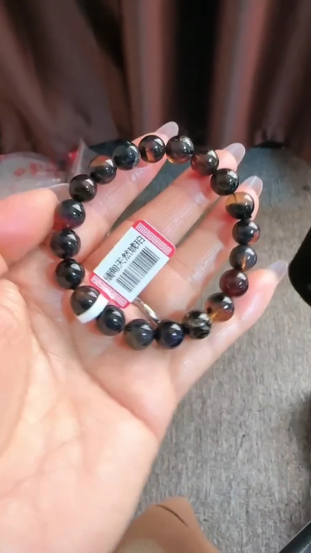 【闪购商品】琥珀手链未镶嵌规格9微瑕翁珀手串#53