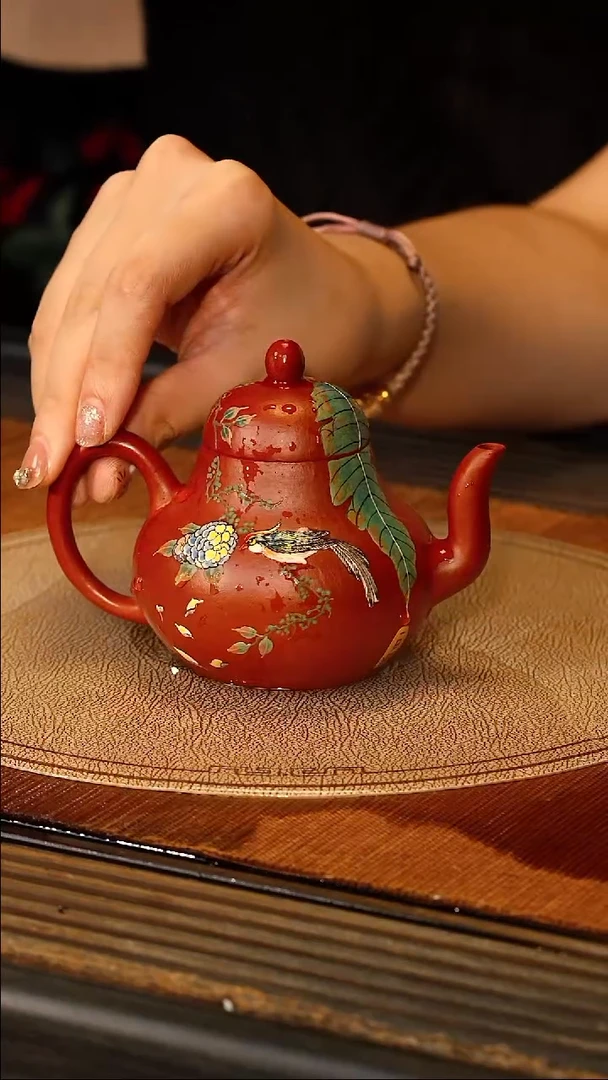 宜兴紫砂SJK 大红袍 梨形