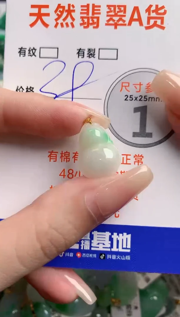 翡翠18K金镶嵌颈饰24000563