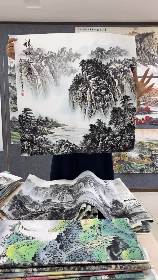 国画福利！沈泳江手绘 四尺斗方68*68cm