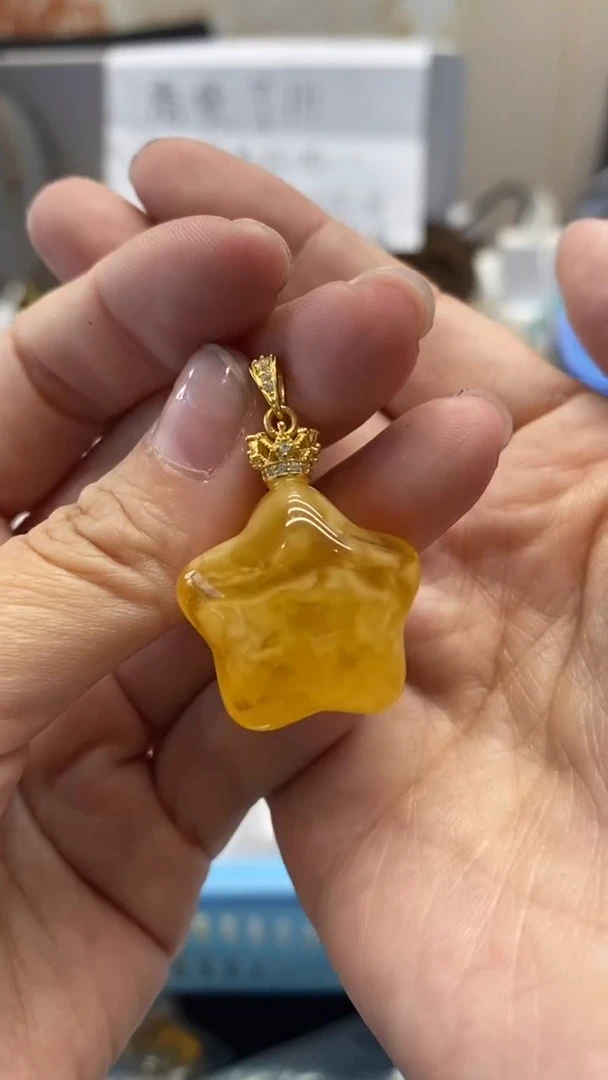 琥珀银S925镶嵌珠宝奇石2746